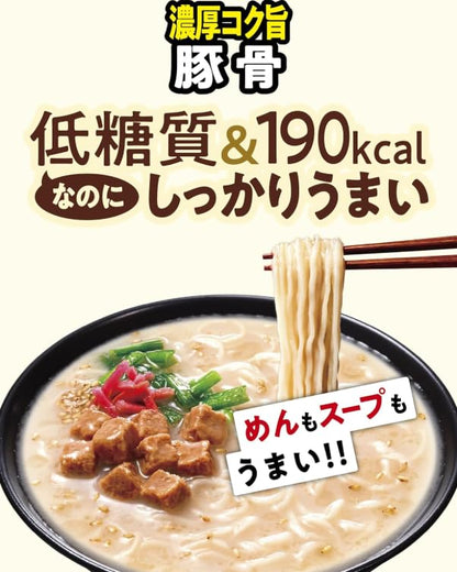 明星 ロカボNOODLES おいしさプラス 濃厚コク旨豚骨56g×12個 名倉商事
