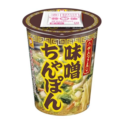 マルちゃん でかまる やみつき屋 味噌ちゃんぽん (96g×12個) カップ麺 具沢山 (キャベツ/玉ねぎ/小松菜/ネギ/にんじん入り) 即席 カップラーメン 東洋水産