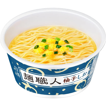 日清麺職人 柚子しお [高知産柚子皮粉末使用 香りさらに爽やか] 日清食品 カップ麺 76g ×12個