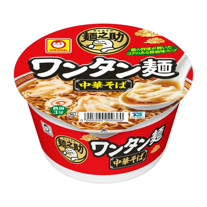 マルちゃん 麺之助 ワンタン麺 中華そば 91g×12個 (カップラーメン/カップ麺) 即席 中華蕎麦 (鶏の旨味/コクのある醤油味スープ) インスタントラーメン ワンタン 東洋水産