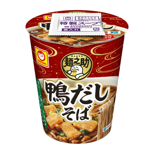マルちゃん 麺之助 縦型 鴨だしそば 65g×12個 (カップそば/カップ麺) 即席 蕎麦 (鴨だし/だしの旨味豊かな甘めのつゆ) インスタント麺 そば 東洋水産
