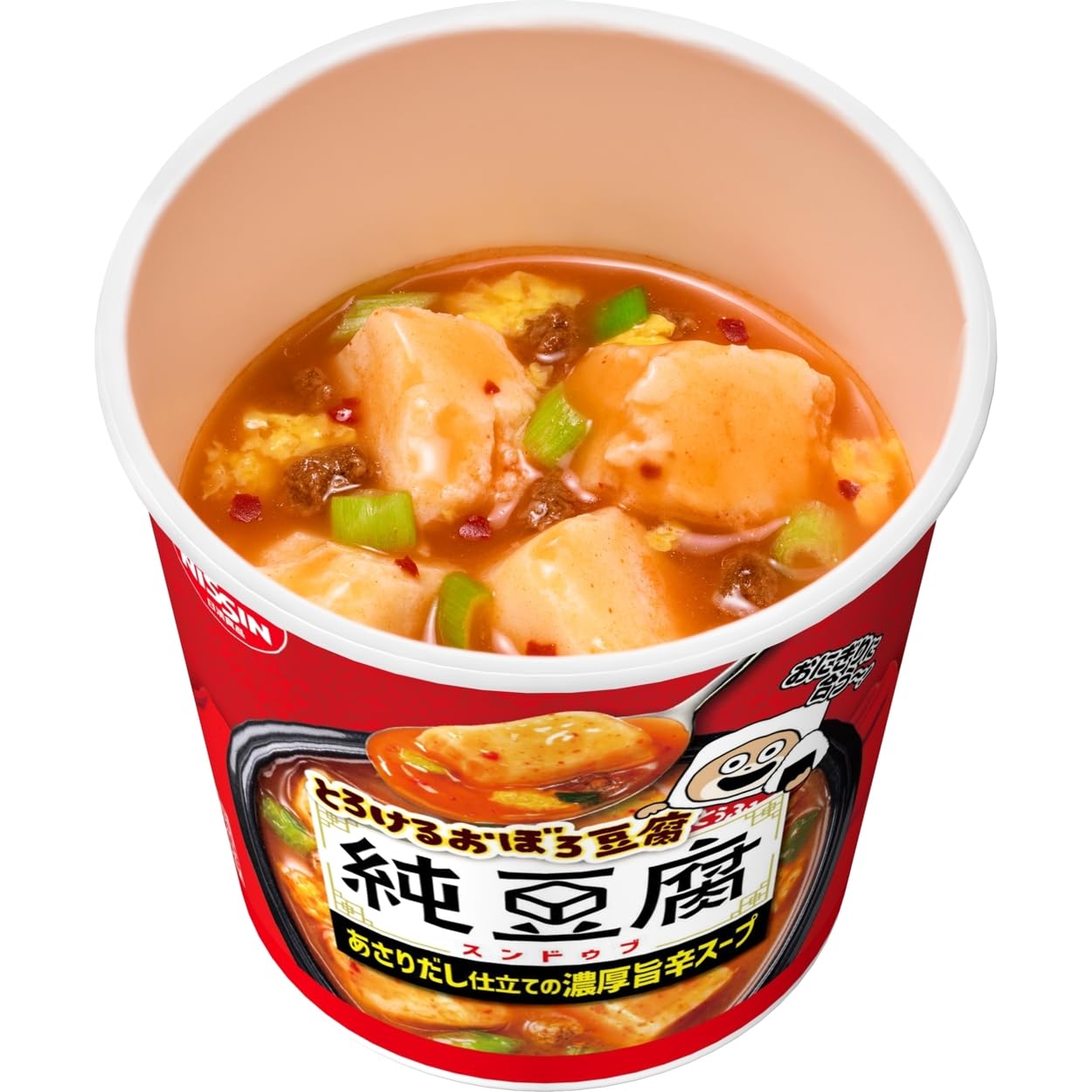 日清食品 とろけるおぼろ豆腐 純豆腐スープ [あさり仕立ての濃厚旨辛スープ] インスタントスープ 17g ×6個