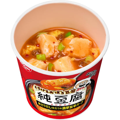 日清食品 とろけるおぼろ豆腐 純豆腐スープ [あさり仕立ての濃厚旨辛スープ] インスタントスープ 17g ×6個