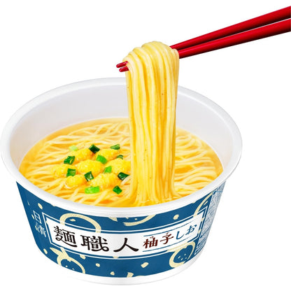 日清麺職人 柚子しお [高知産柚子皮粉末使用 香りさらに爽やか] 日清食品 カップ麺 76g ×12個