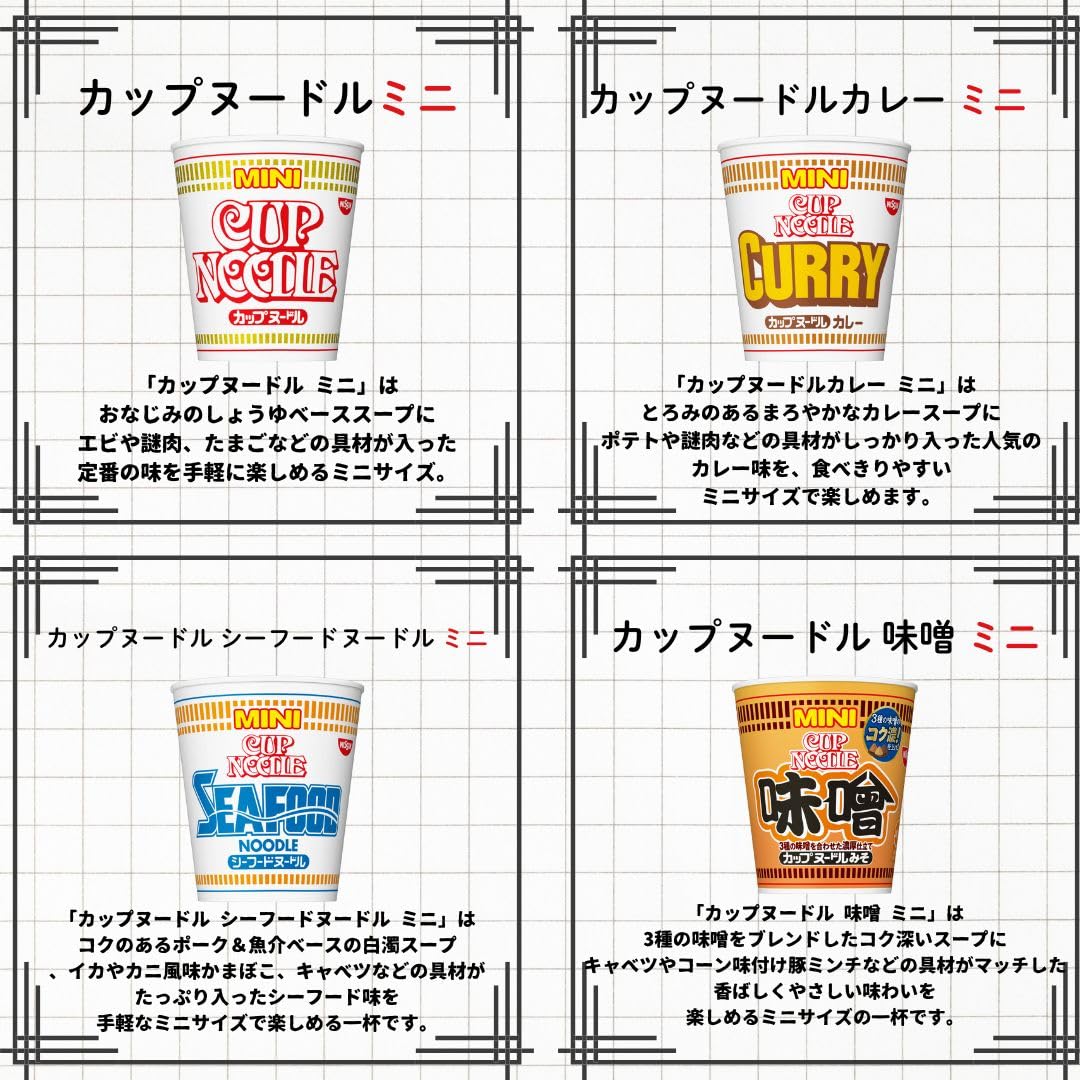 カップ麺 詰め合わせ 箱買い ミニ 24種セット カップラーメン カレー 日清 カップヌードル (24種)
