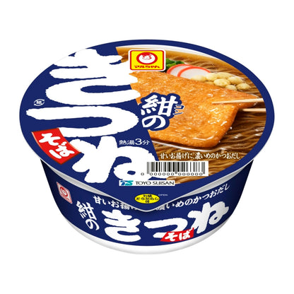 マルちゃん 紺のきつねそば ( 88g×12個 / カップ麺 そば ) 和風 カップそば きつねそば ( のどごしの良いそば / 鰹と昆布の出汁 / ふっくら甘い油揚げ ) 箱買い 東洋水産 赤いきつねシリーズ