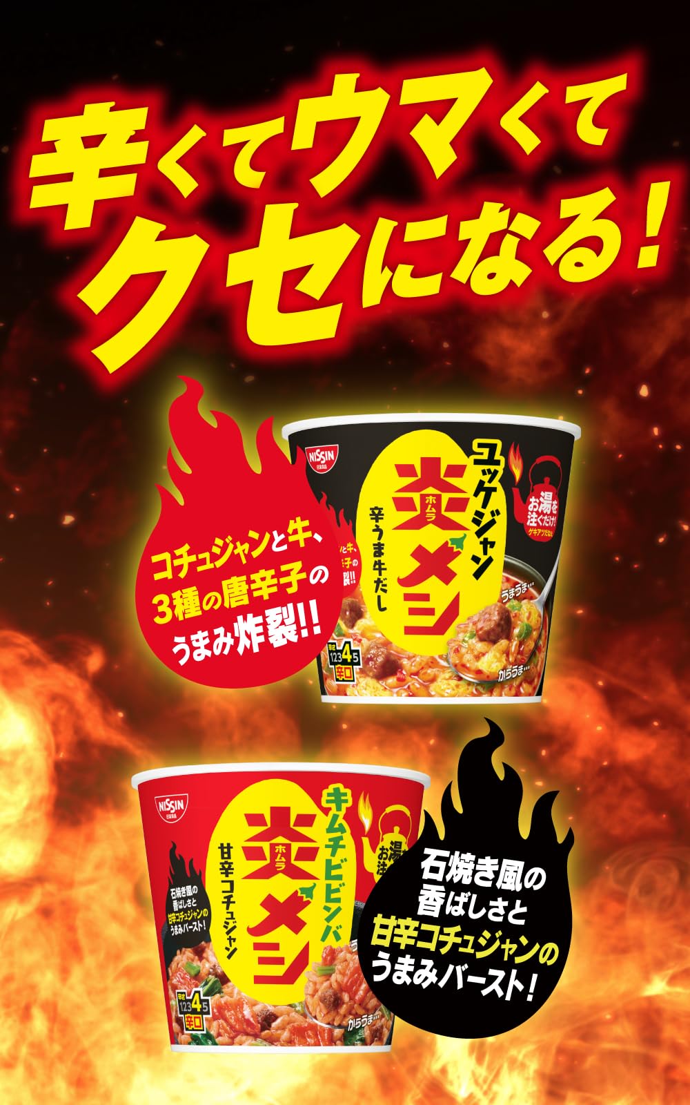 日清炎メシ ユッケジャン [辛うま牛だし] 日清食品 インスタント ごはん ご飯 106g×6個