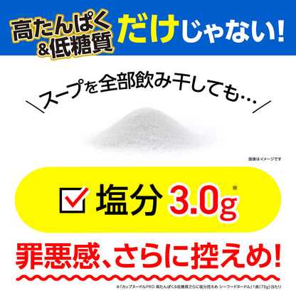 カップヌードルPRO シーフードヌードル 高たんぱく&低糖質さらに塩分控えめ [おいしさそのまま] 日清食品 カップ麺 食物繊維 1食あたり282kcal 78g×12個