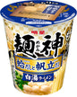 明星 麺神カップ 蛤だしと帆立だし白湯ラーメン[12個入、カップ麺、ノンフライ麺、もっちり食感、本格的な一杯、じんわり深い旨みの濃厚な一杯、89g]