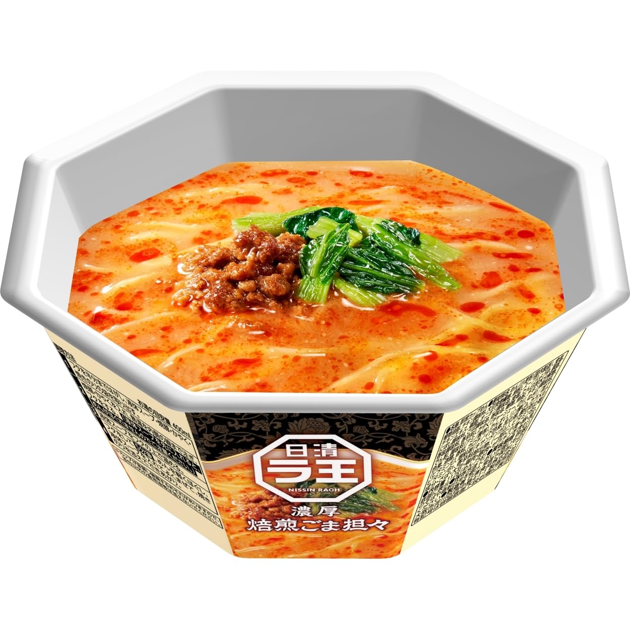ラ王 焙煎ごま担々 [噛むほどに香る花椒練り込み麺] 日清食品 カップ麺 128g×12個