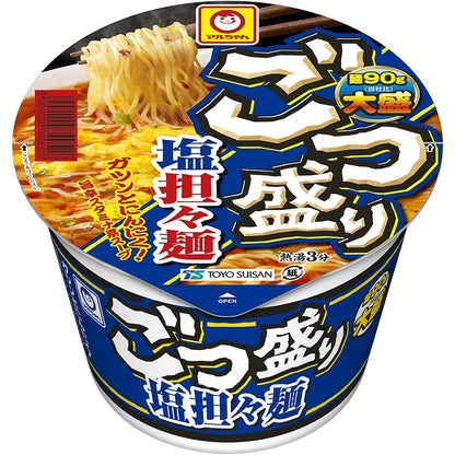 マルちゃん ごつ盛り 塩担々麺 (112g×12個 / カップ麺) 即席 塩 担担麺 インスタントラーメン (ガツンとにんにく/大盛) カップラーメン 箱買い 東洋水産