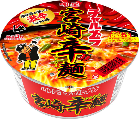 明星 チャルメラどんぶり 宮崎辛麺 77g×12個