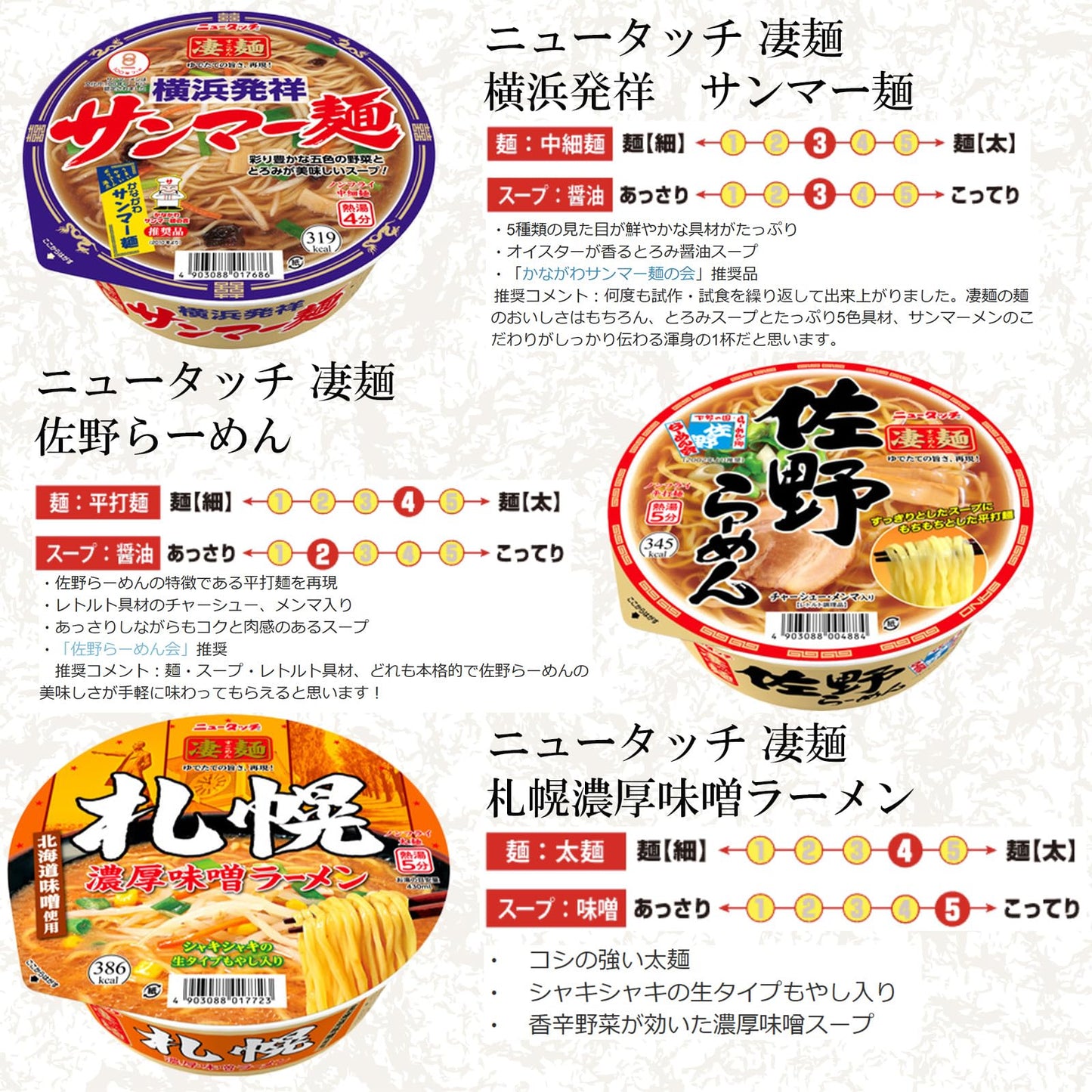 ニュータッチ ヤマダイ 凄麺 12種類 食べくらべセット アソート
