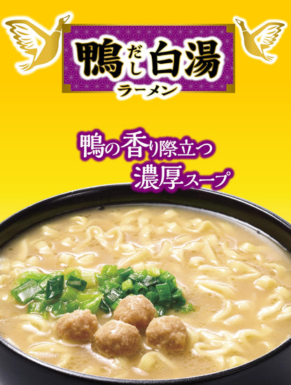 明星 麺神カップ 鴨だし白湯ラーメン[12個入、カップ麺、ノンフライ麵、もっちり食感、本格的な一杯、鴨の香り際立つ濃厚スープ、95g]