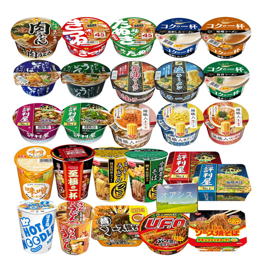 カップラーメン 12種類 詰め合わせセット 焼きそば2種、どんぶり型カップ6種、縦型カップ4種、日清、マルちゃん、明星、サッポロ一番 サンポー オリジナルティッシュ付き アソートセット