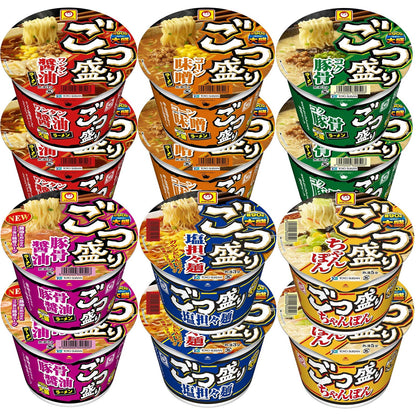 【セット商品】マルちゃん ごつ盛りラーメン 6種食べ比べセット 12個アソート